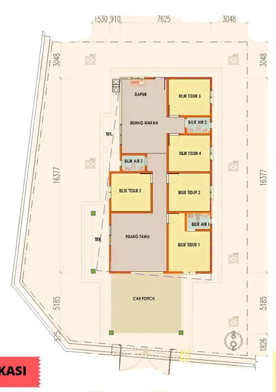 Bungalow 5 Bilik, Taman Tanjung, Rompin, Pahang
