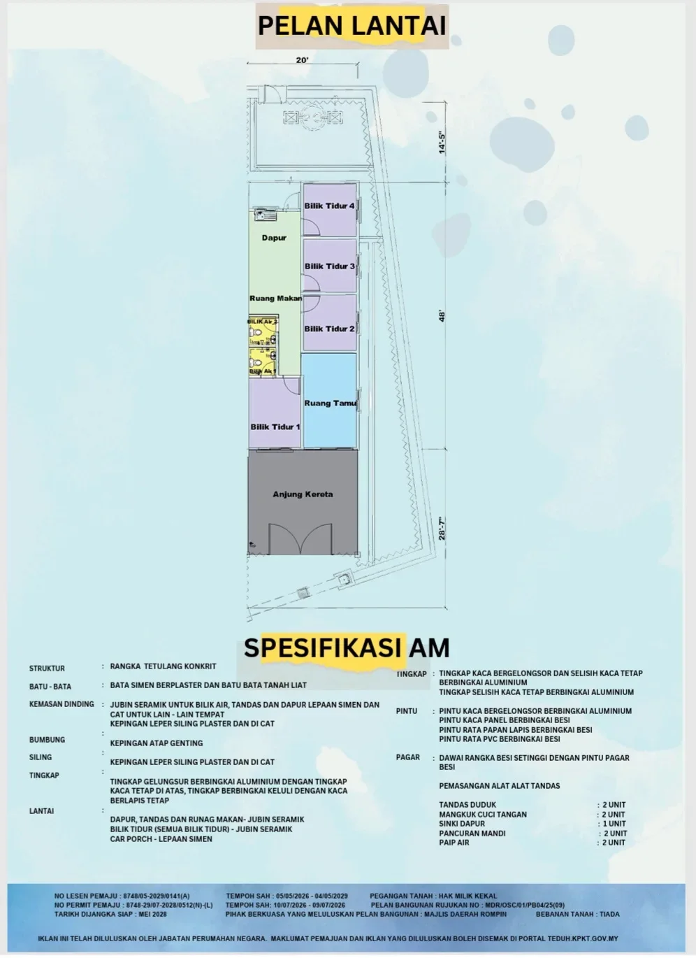 Teres Setingkat Taman Tanjung Pahang2, Rompin, Pahang