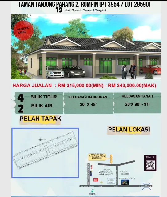 Teres Setingkat Taman Tanjung Pahang2, Rompin, Pahang