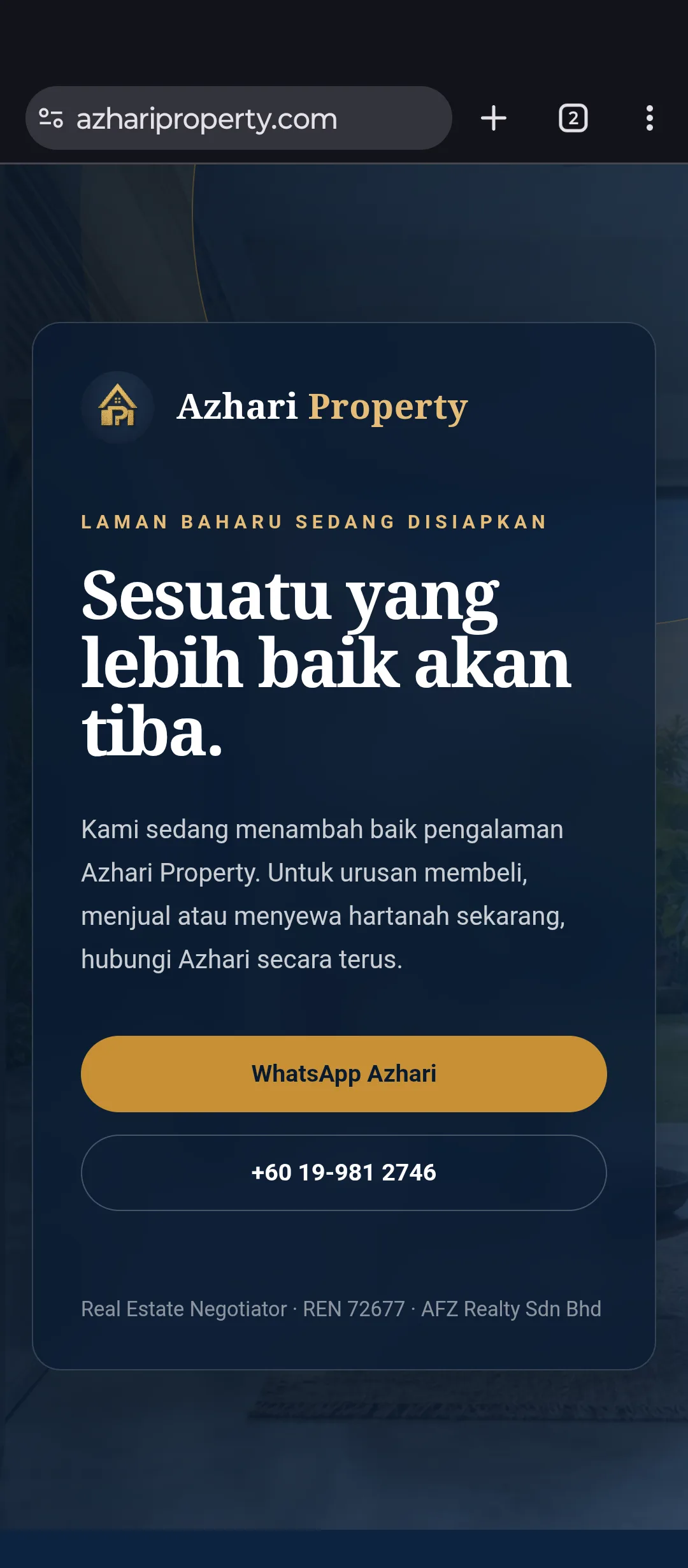 Rumah baru siap